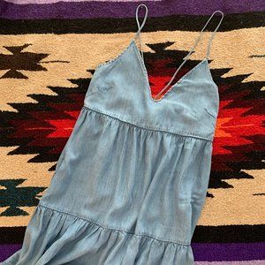 lovestitch Denim Dress with Lace-up Back